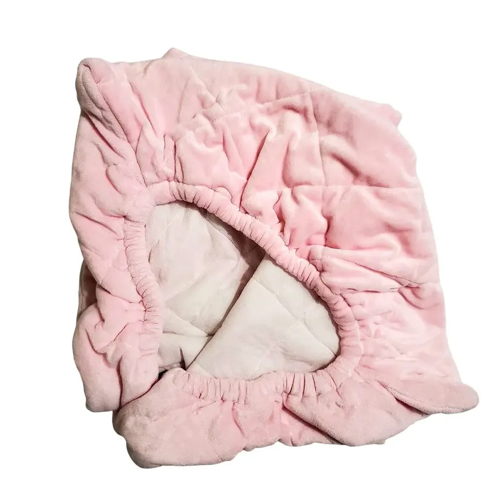 Carters Quilted Woven Playard Fitted Sheet Pink Mattress Cover Baby Bedding Warm